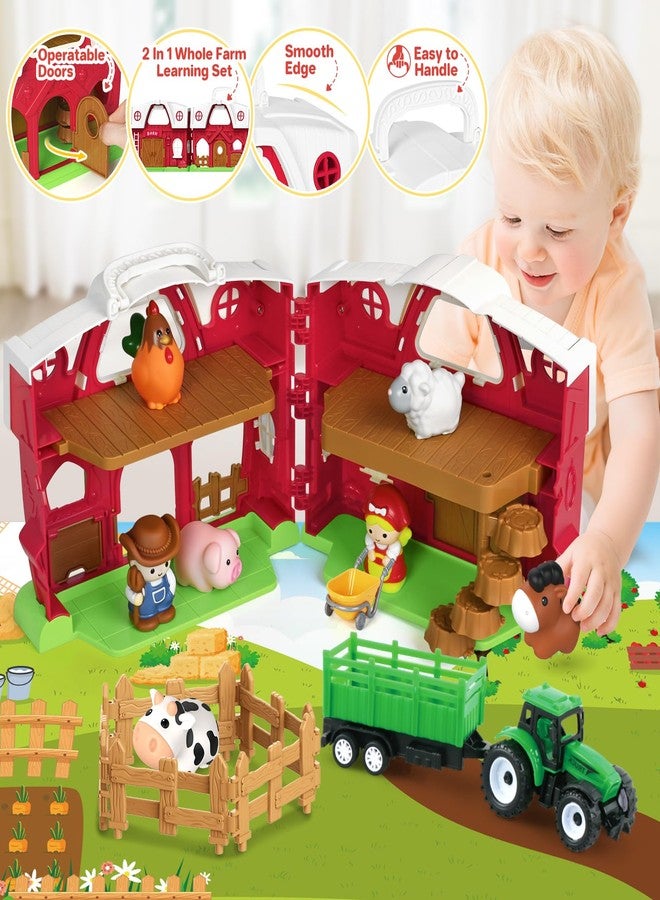 spring flower Toddler Toys for 1 2 3 Years Old Boys and Girls, Farm Animals Big Barn Toy, Farm Animal Set with Farms Play Mat, Toddler Educational Montessori Toys, Christmas Birthday Gift for Toddlers Boy and Girl - Image 4